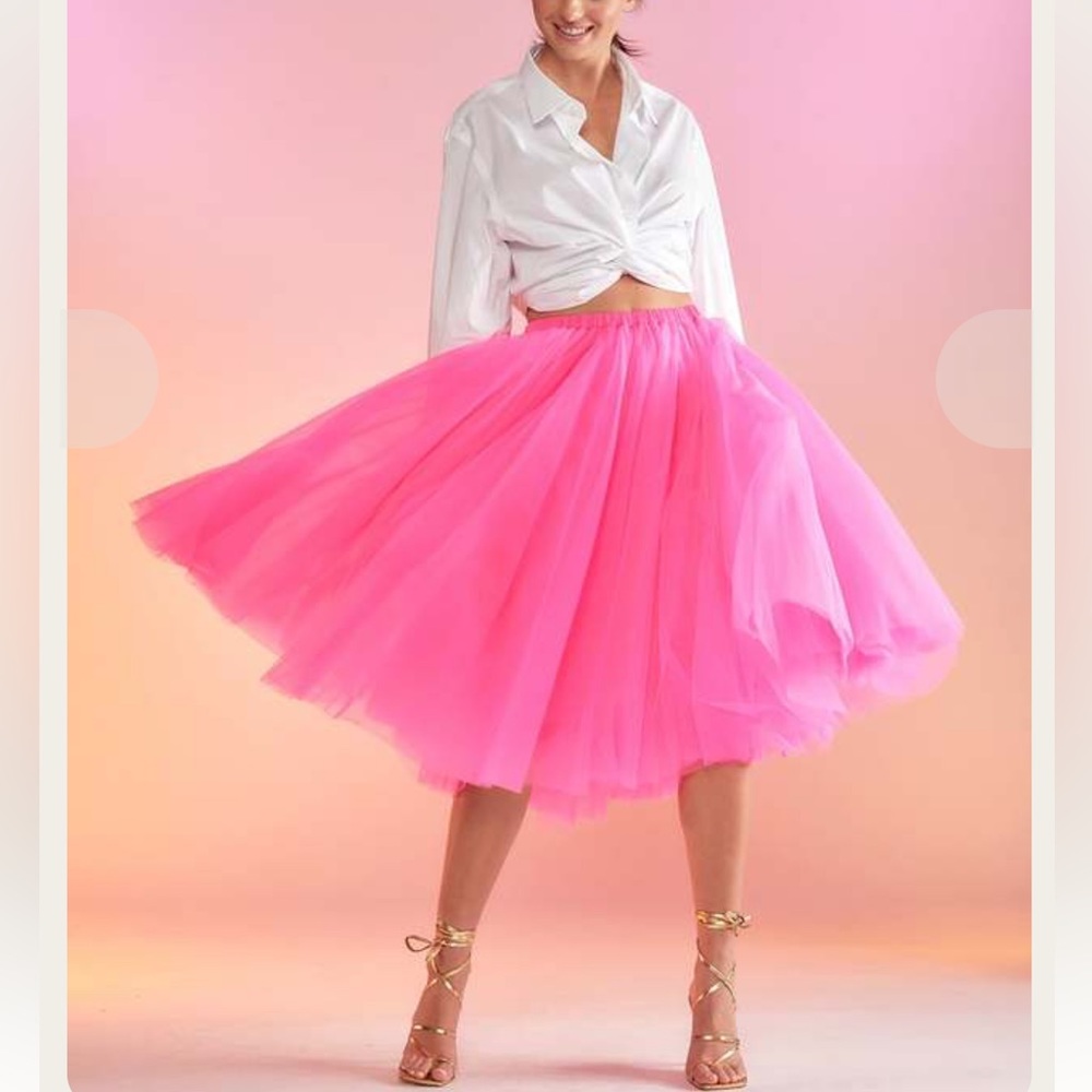 Cynthia Rowley hot pink tulle skirt
